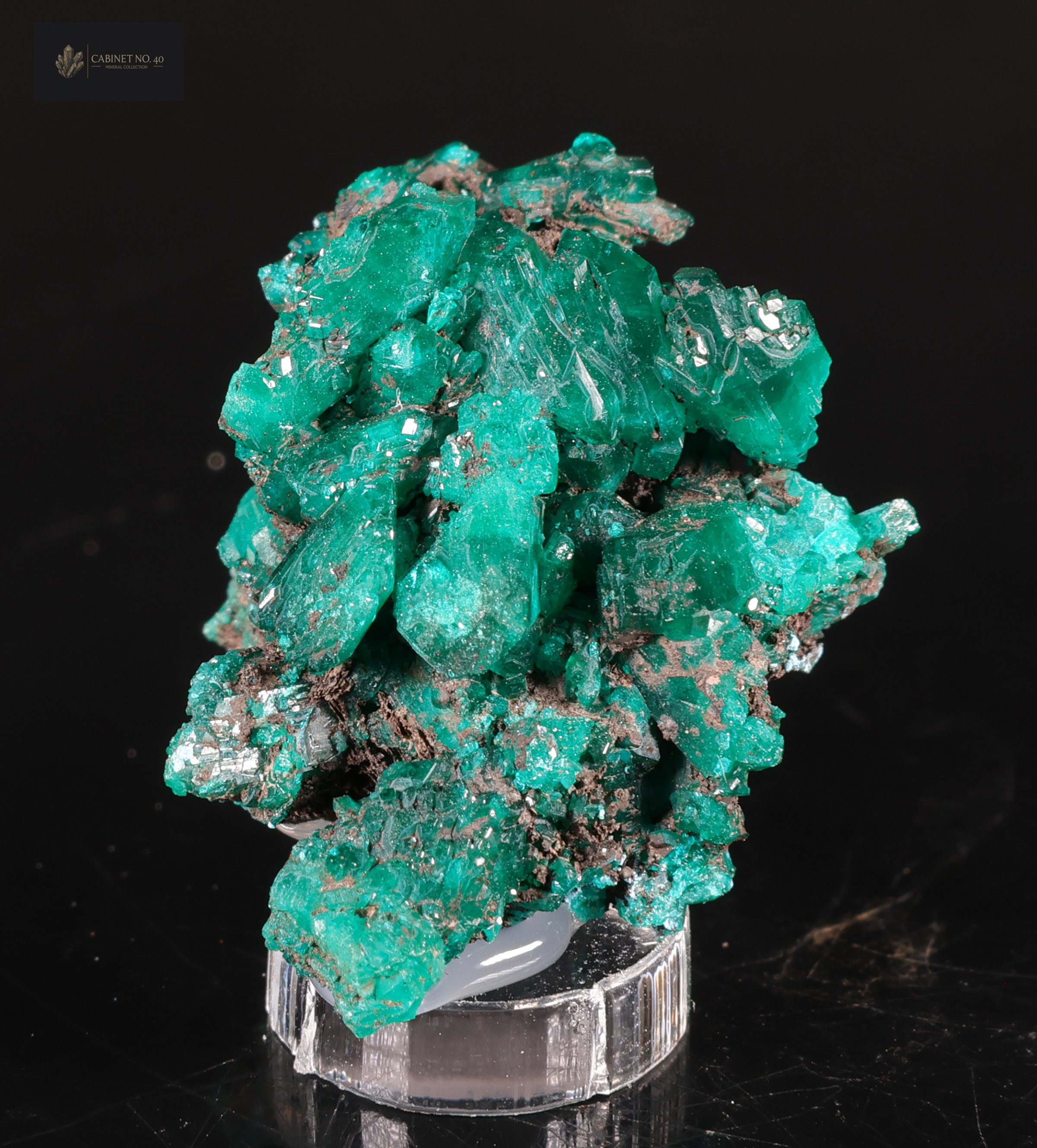 Emerald Green Dioptase from N'tola Mine