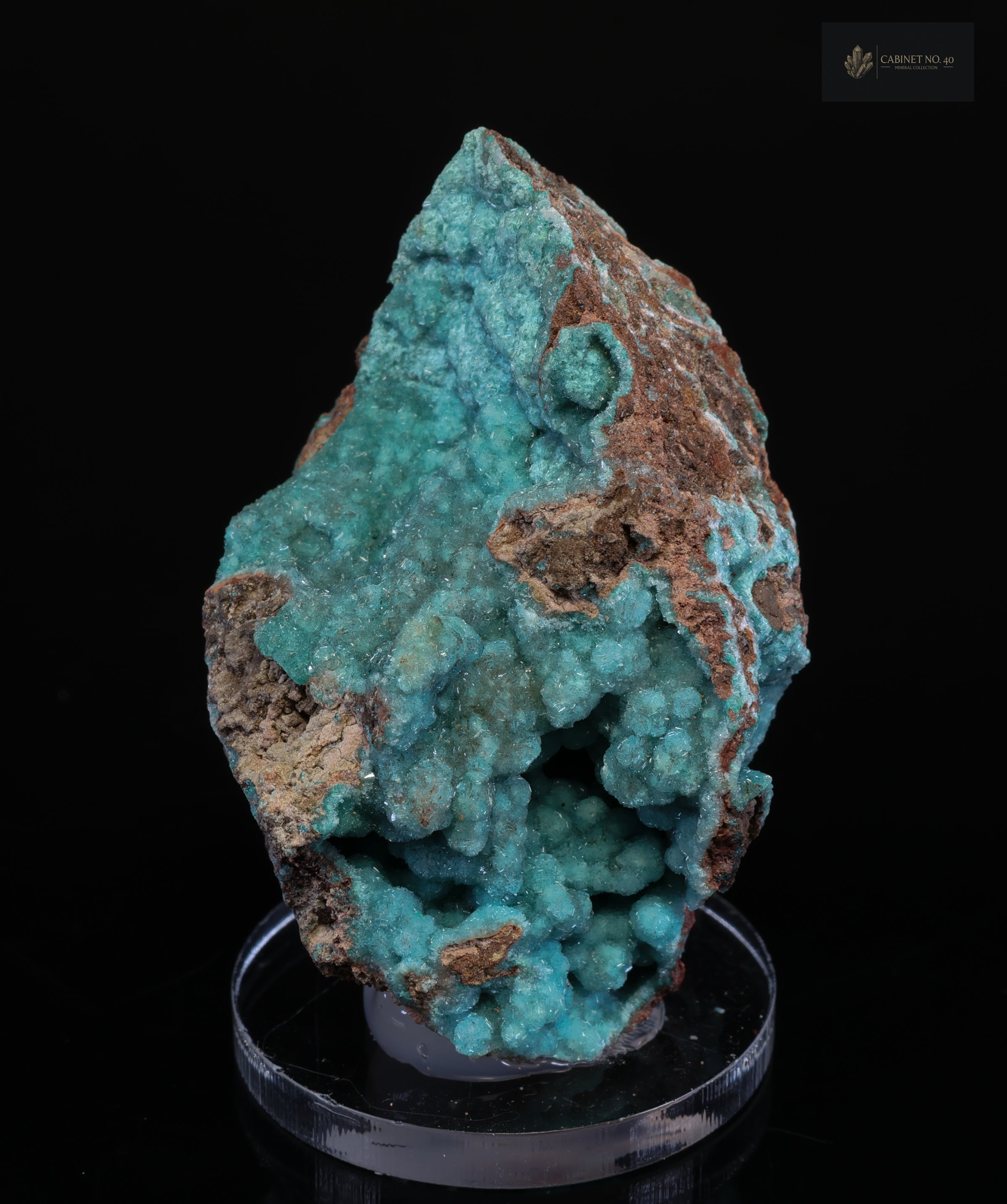 Turquoise Hemimorphite from Mindouli in the Republic of the Congo