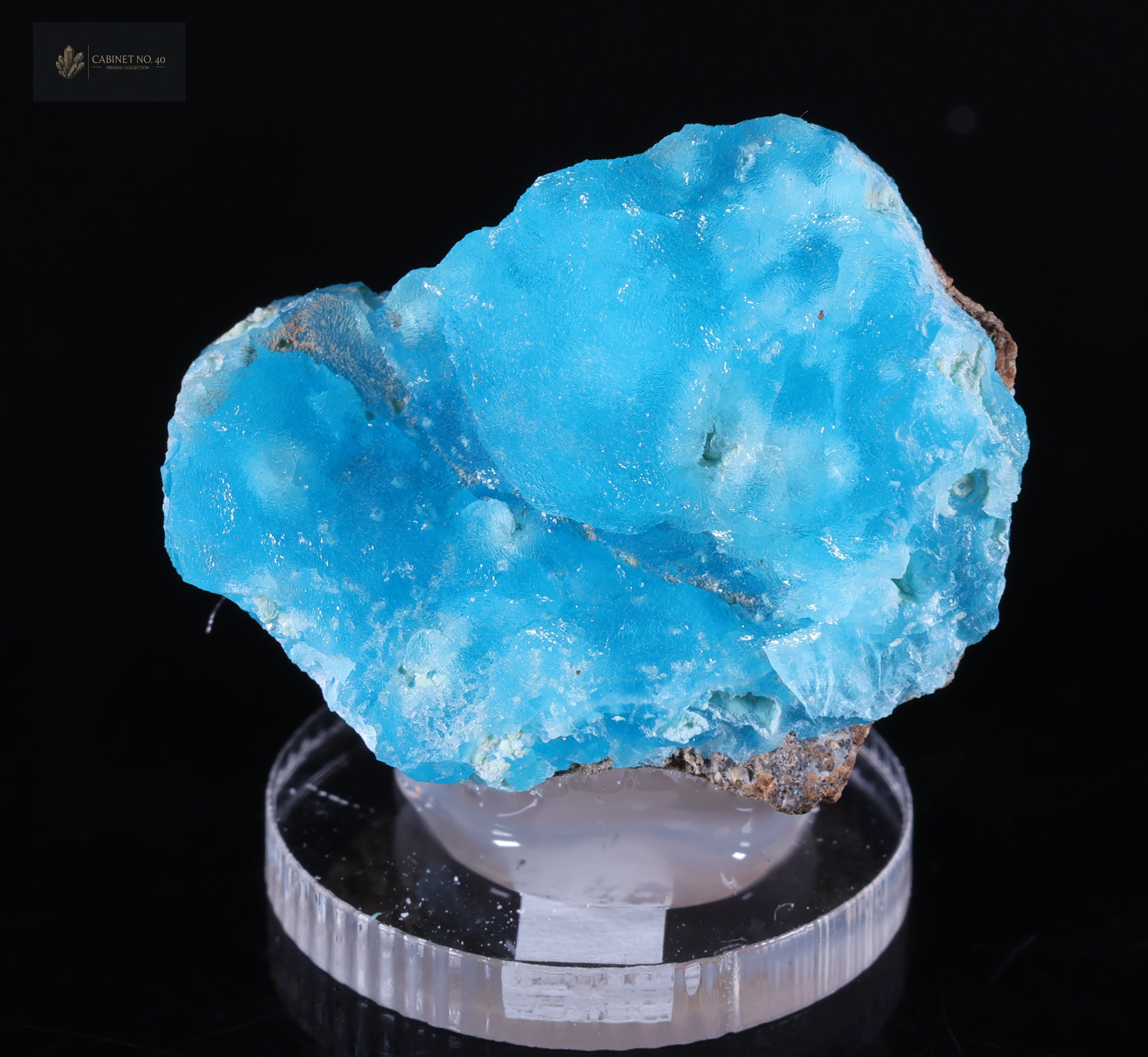 Blue Hemimorphite from Palabanda in the Republic of the Congo
