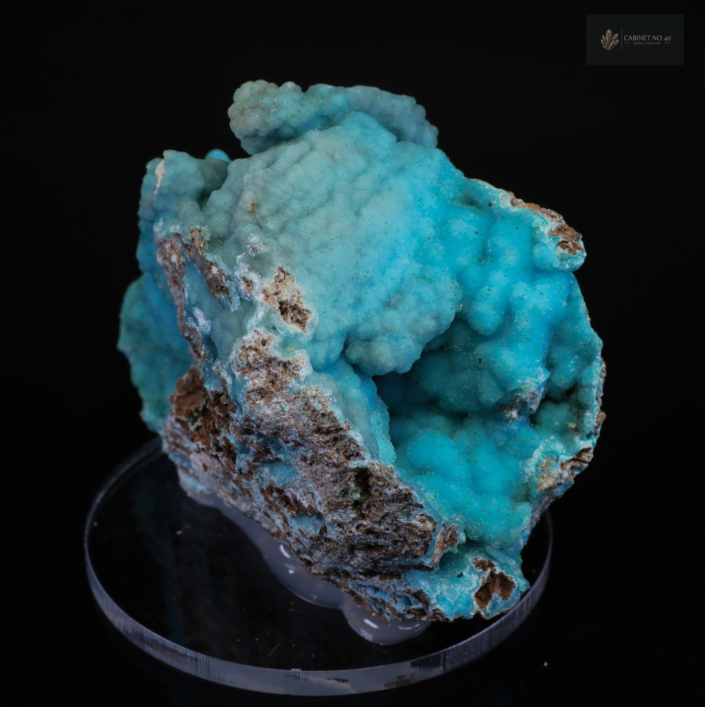 Turquoise Hemimorphite from Mindouli in the Republic of the Congo
