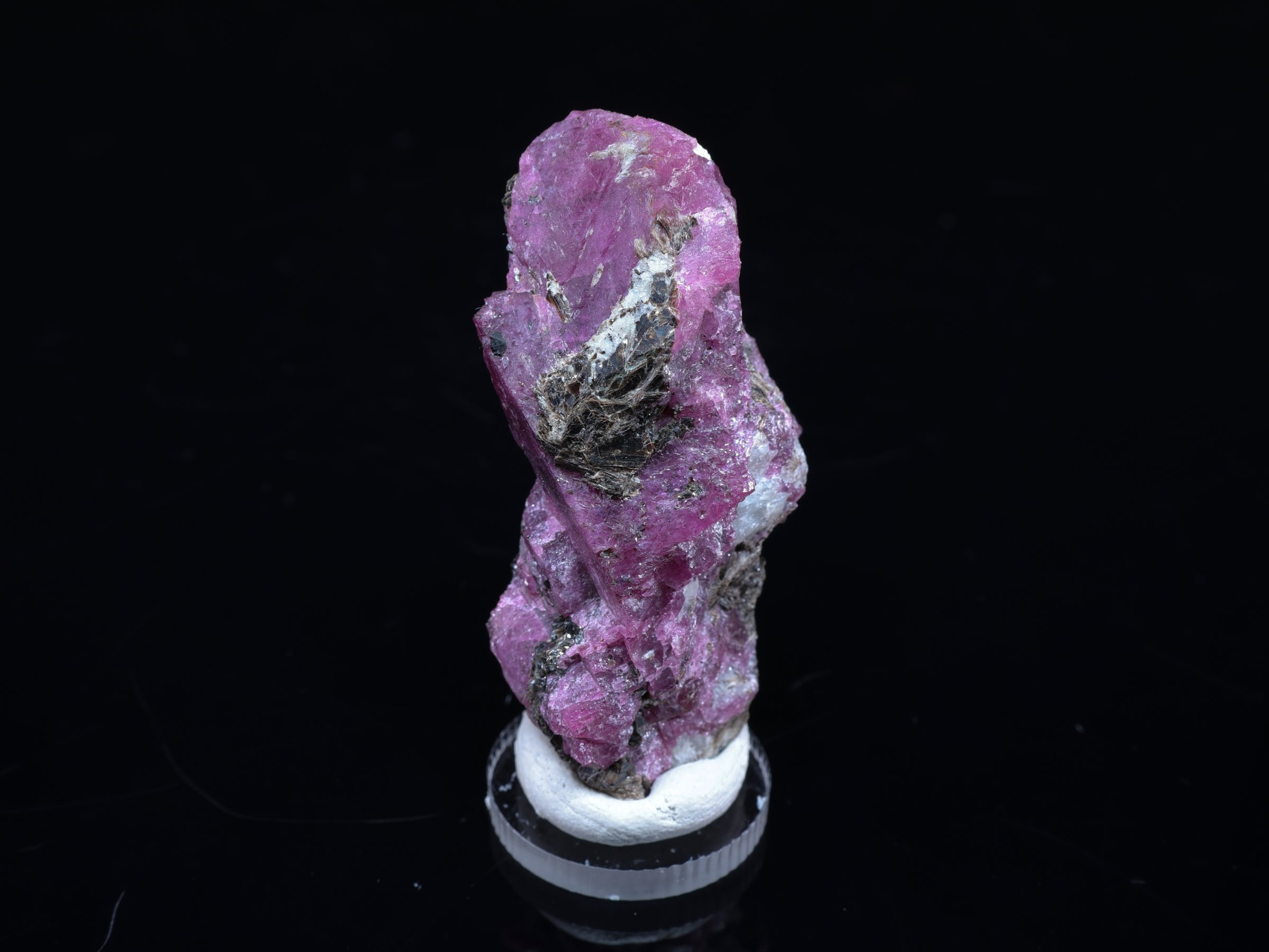 Purple-pink Ruby from Froland, Norway