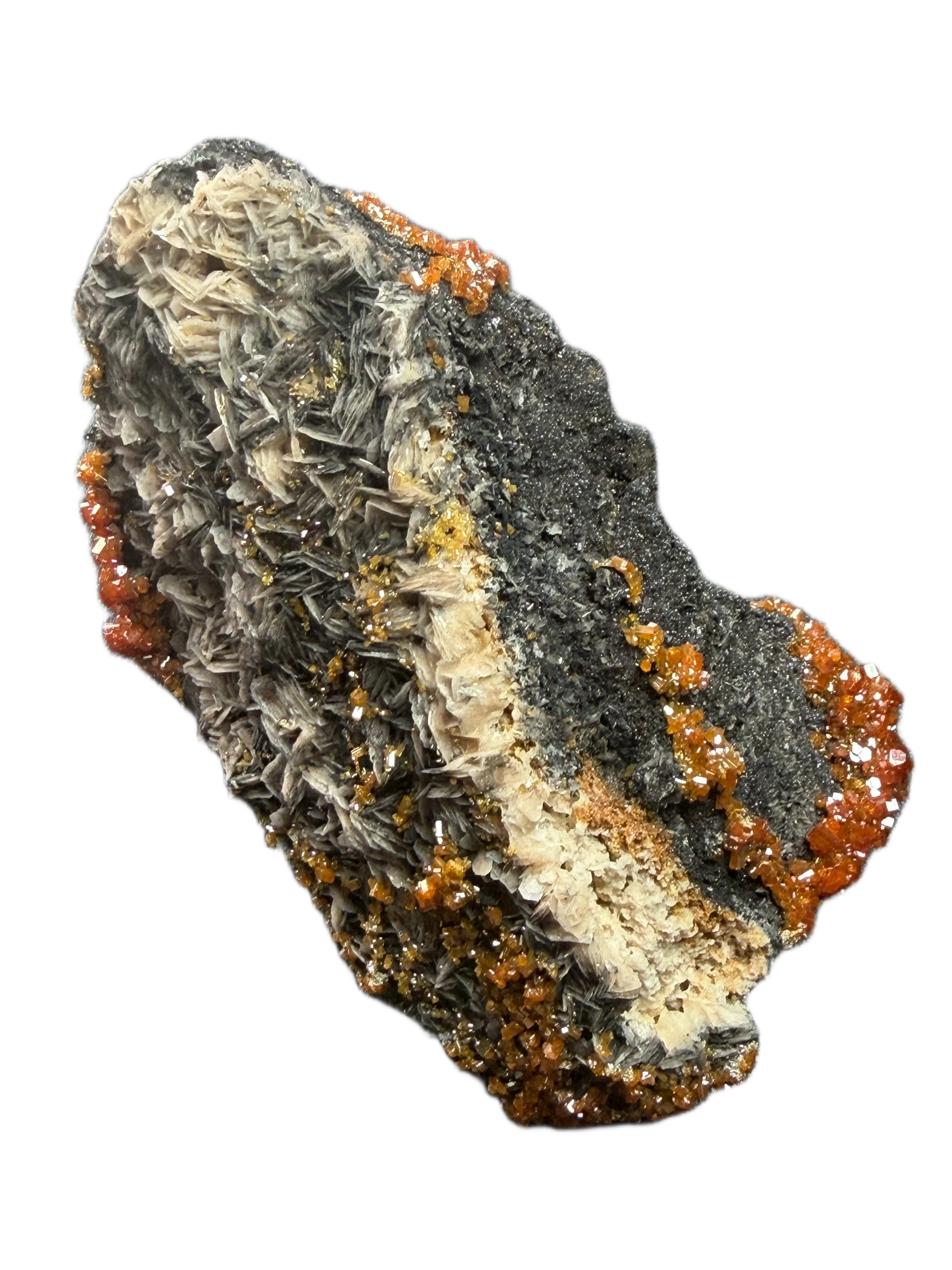 Vanadinite w/ Barite & Goethite