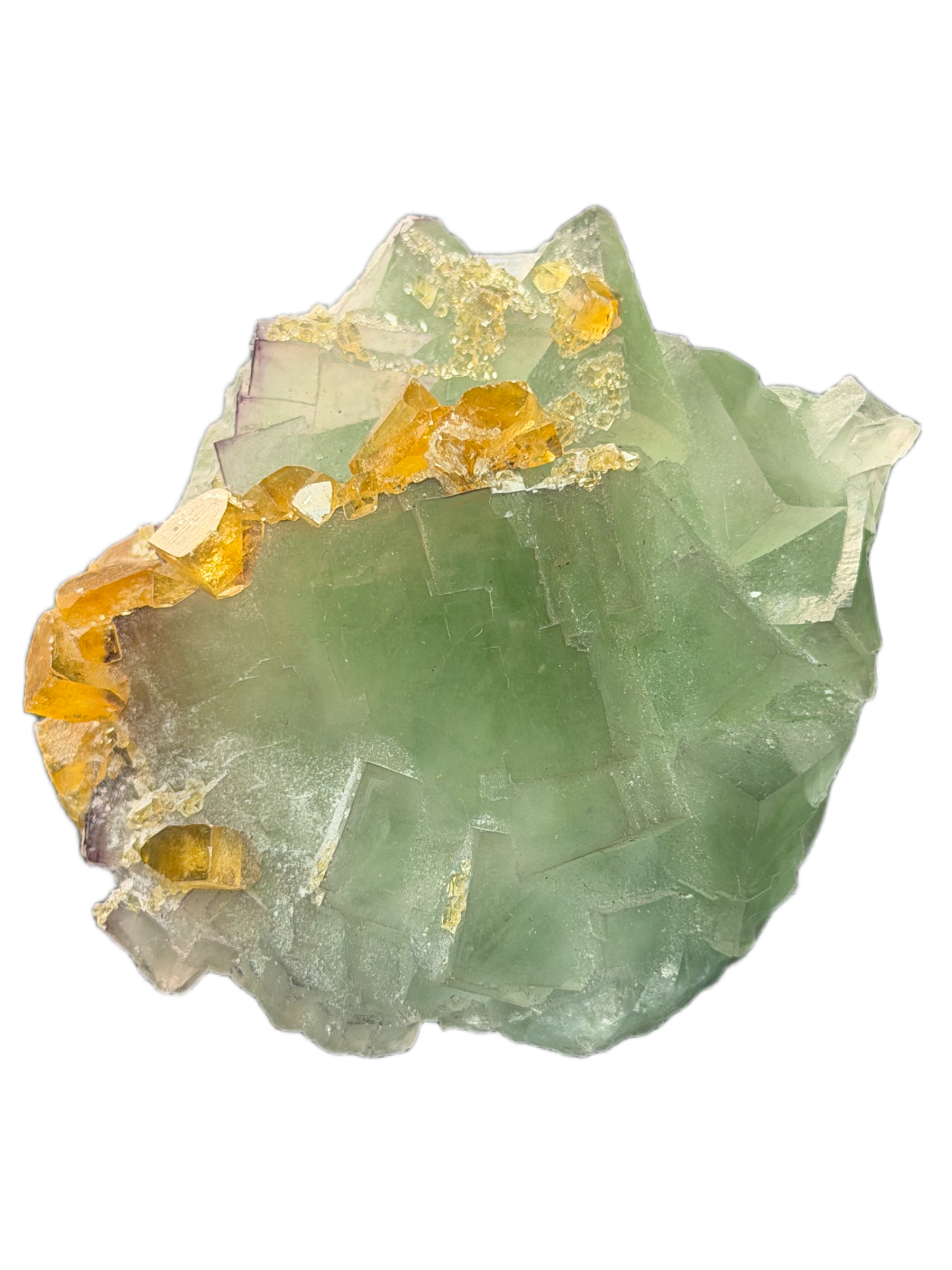 Fluorite w/ Golden Barite