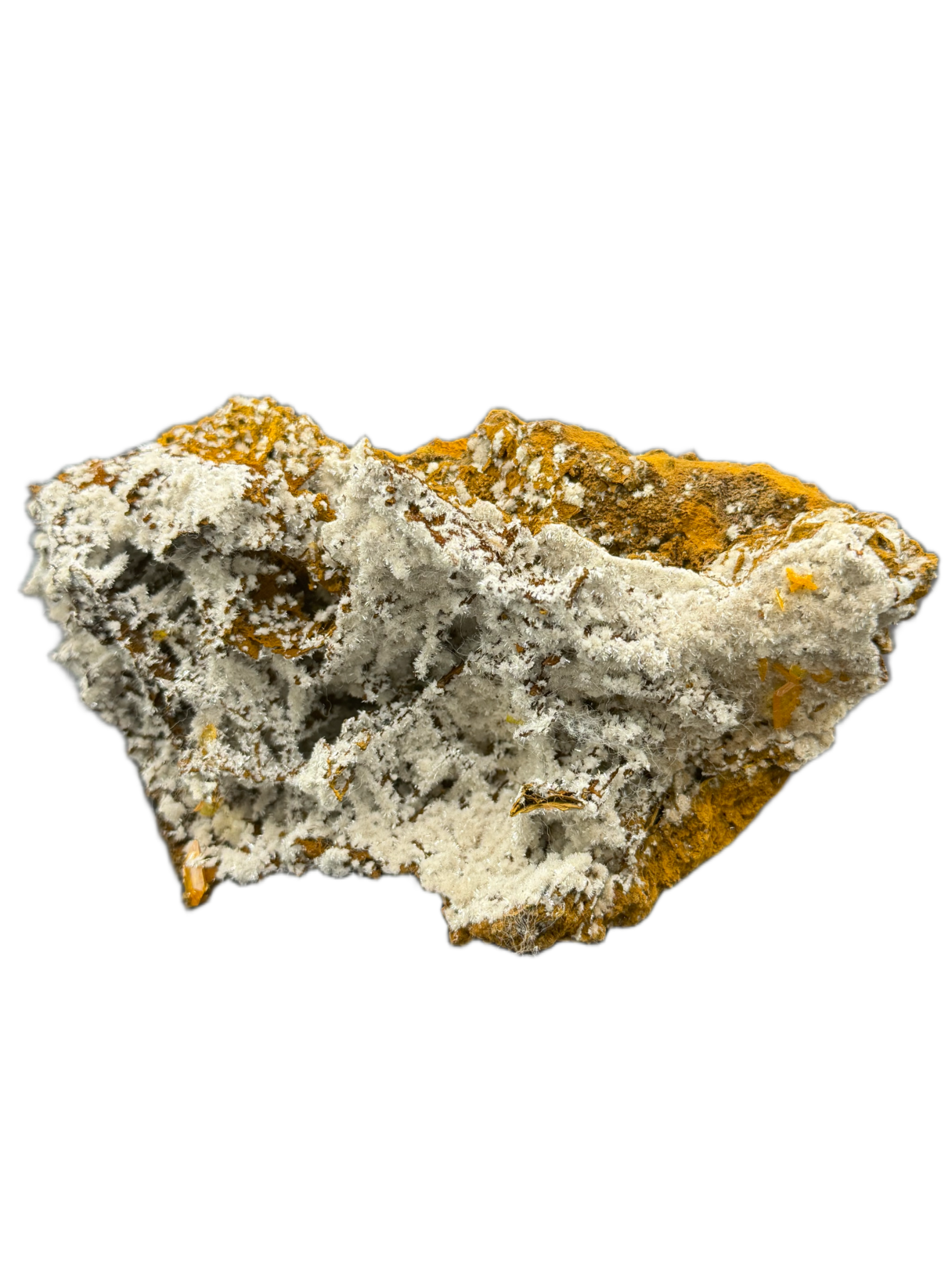 Wulfenite w/ Calcite & Limonite